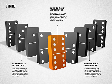 Domino Concept Diagram for Presentations in PowerPoint and Keynote ...