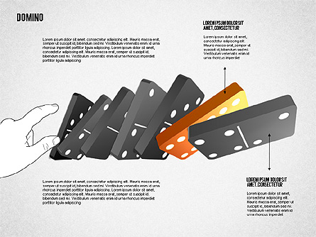 Domino Concept Diagram for Presentations in PowerPoint and Keynote ...