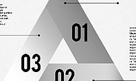 Numbered Shapes in Gray Color