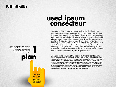 Pointing Hands Presentation Template, Master Slide