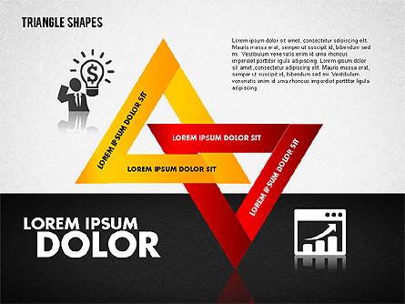 Triangle Shapes Diagram Presentation Template, Master Slide