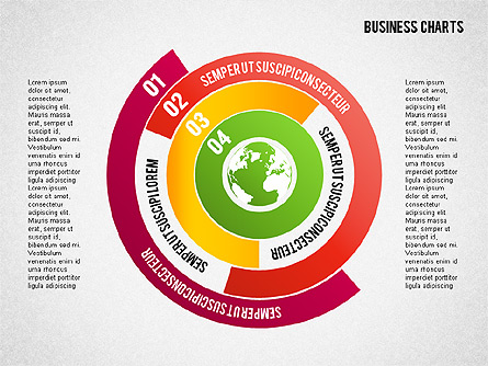 Chart with Globe Presentation Template, Master Slide