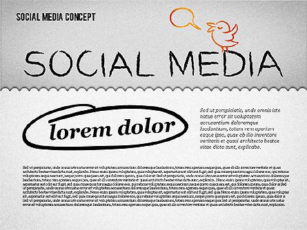 Social Media Presentation Concept Presentation Template, Master Slide