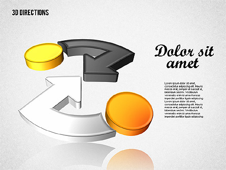 Three Dimensional Arrows Presentation Template, Master Slide