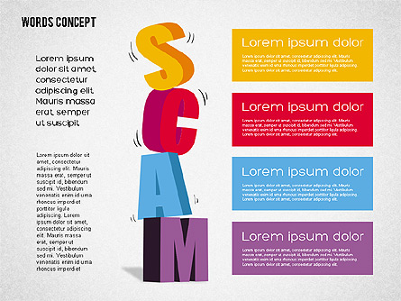 Words Concept Diagram Presentation Template, Master Slide