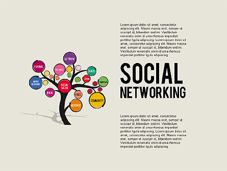 Social Networking Tree Presentation Template, Master Slide