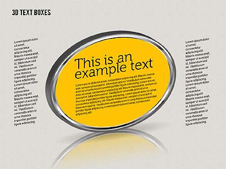 3D Text Boxes Presentation Template, Master Slide