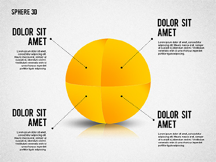 3D Divided Sphere Presentation Template, Master Slide