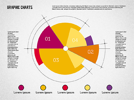 Pie Chart Collection in Flat Design Presentation Template, Master Slide