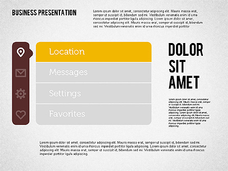 Presentation with Stages and Icons Presentation Template, Master Slide