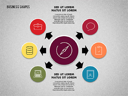 Business Process with Icons Presentation Template, Master Slide