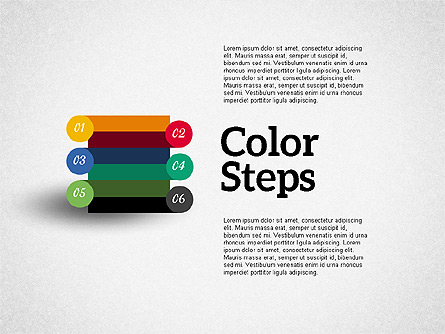 Colored Steps Presentation Template, Master Slide