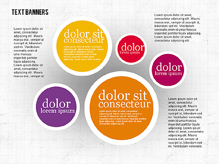 Colorful Text Banners Presentation Template, Master Slide