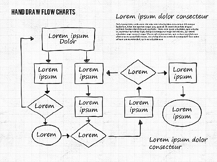 Hand Drawn Flow Charts Presentation Template, Master Slide