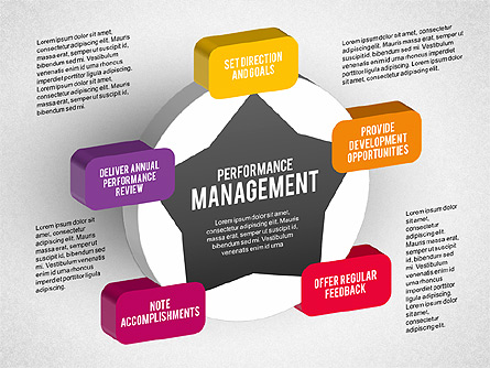 3D Performance Management Star Diagram Presentation Template, Master Slide