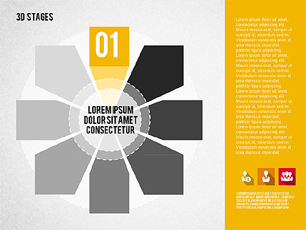 Stages Arranged in Circle Presentation Template, Master Slide