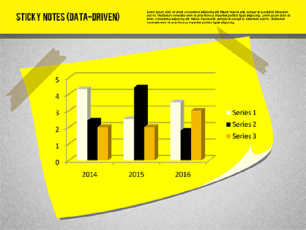 Sticky Notes with Diagrams (data driven) Presentation Template, Master Slide