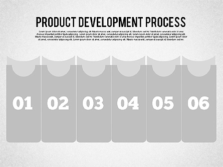Product Development Process Diagram Presentation Template, Master Slide