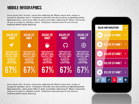 Smartphone Infographics Presentation Template, Master Slide