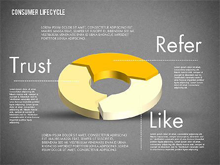 3D Doughnut Process Chart for Presentations in PowerPoint and Keynote ...