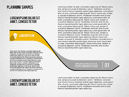Twisted Arrows Planning Diagram Presentation Template, Master Slide