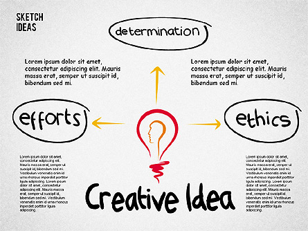 Creative Idea Sketch Presentation Template, Master Slide