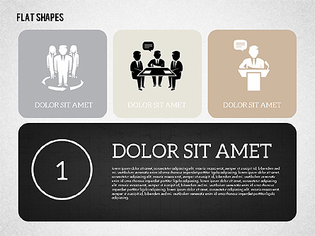 Presentation with Flat Shapes Presentation Template, Master Slide