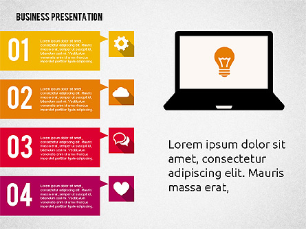 Business Presentation with Hints Presentation Template, Master Slide