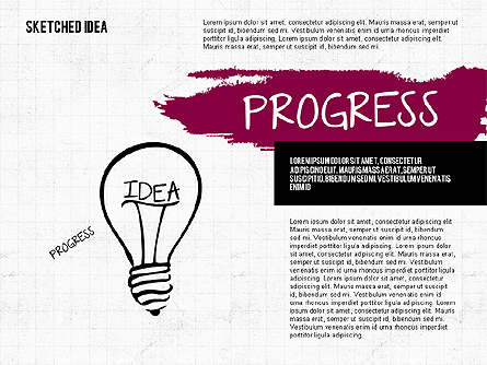 Idea Presentation in Sketch Style Presentation Template, Master Slide