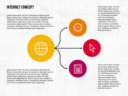 Internet Concept in Flat Design Presentation Template, Master Slide