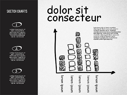 Charts in Sketch and Chalk Style Presentation Template, Master Slide