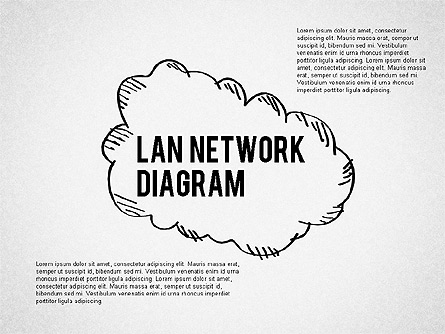 LAN Network Diagram Presentation Template, Master Slide