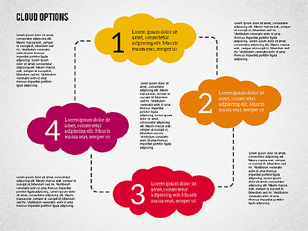 Cloud Options Diagram Presentation Template, Master Slide