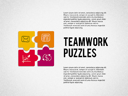 Teamwork Puzzles Presentation Template, Master Slide