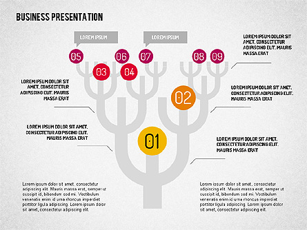 Business Presentation with Flat Shapes Presentation Template, Master Slide