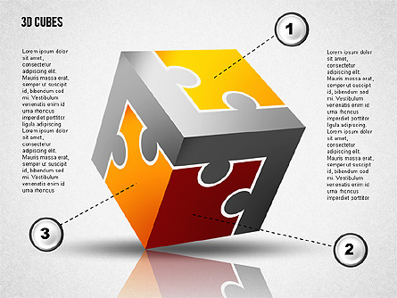 Puzzle Cube Presentation Template, Master Slide