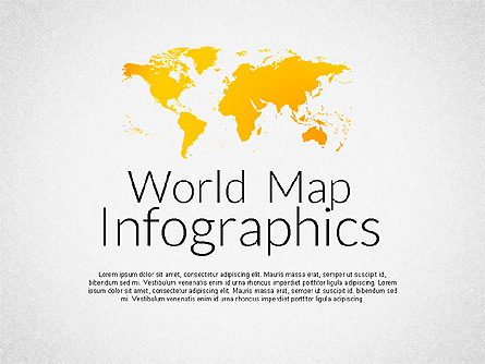 World Map Infographics Presentation Template, Master Slide