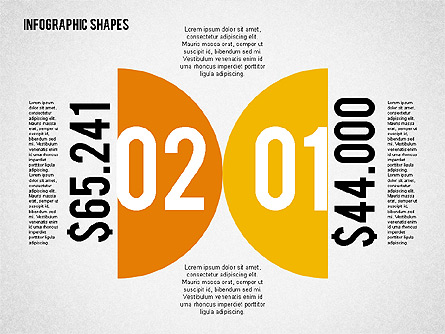 Flat Infographic Shapes Presentation Template, Master Slide