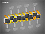 3D Chevron Timeline Diagram slide 15