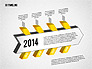 3D Chevron Timeline Diagram slide 3