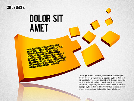 Visual 3D Shapes Presentation Template, Master Slide