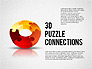 3D Donut Puzzle Chart slide 1