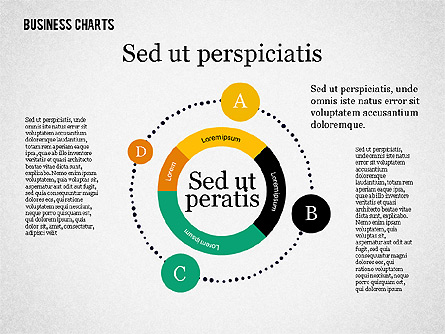 Business Charts Collection in Flat Design Presentation Template, Master Slide