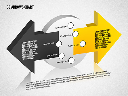 3D Arrows Chart Collection Presentation Template, Master Slide