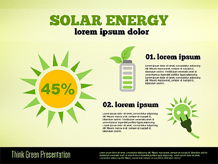 Think Green Presentation Template Presentation Template, Master Slide