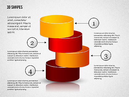 Group of 3D Shapes Presentation Template, Master Slide