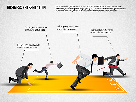 Business Competition Concept Presentation Template, Master Slide