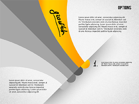 Four Step Tilted Options Banner Presentation Template, Master Slide