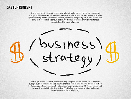 Business Strategy Shapes Presentation Template, Master Slide