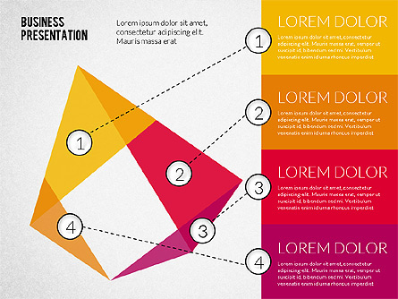 Flat Shapes with Legend Presentation Template, Master Slide